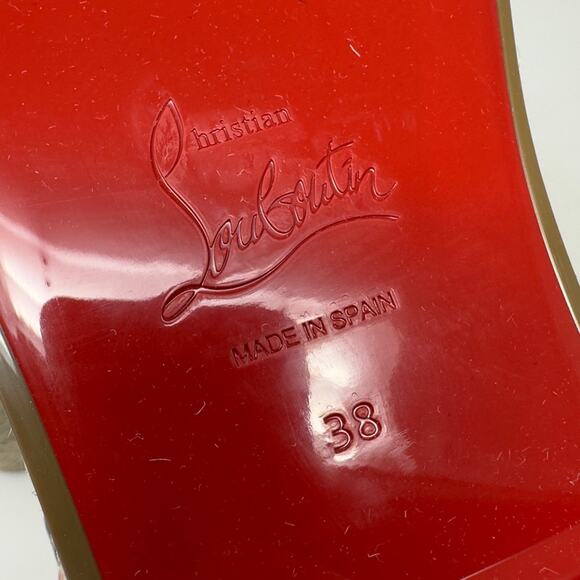 Christian Louboutin Mariza Zeppa 130 Black Espadrille Wedge Sandal EU 38 - Picture 11 of 11